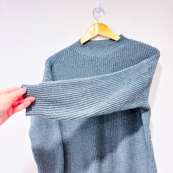 SHEIN Green Knit Sweater | Crewneck Cozy Casual Fall Layering | Size 4 * - Picture 6 of 8